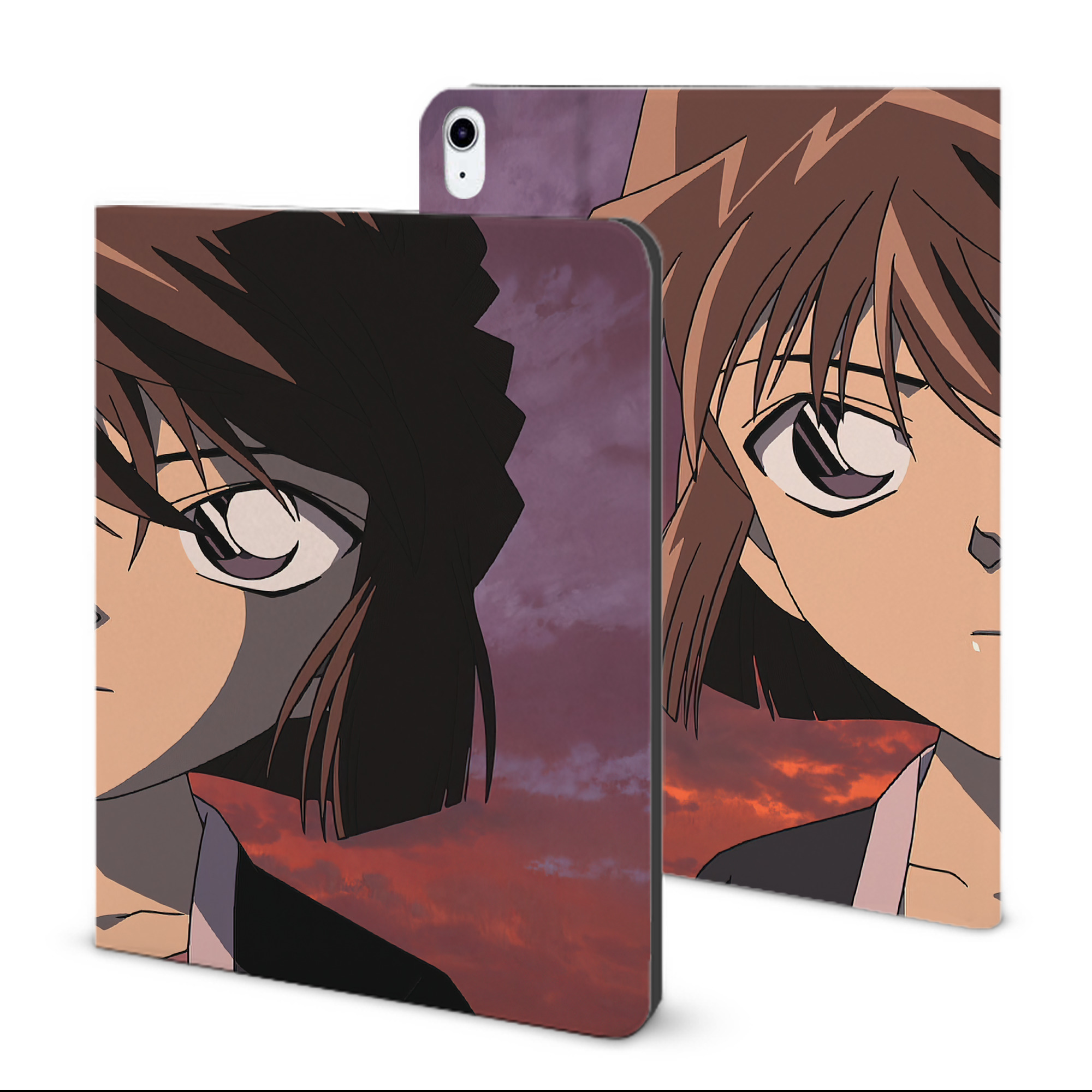 （画像用） 名探偵コナン Detective Conan IPad ケース ブック型 PUレザー TPU 耐衝撃 軽量 薄型 ペン収納なし 全面保護 IPad 各モデル対応